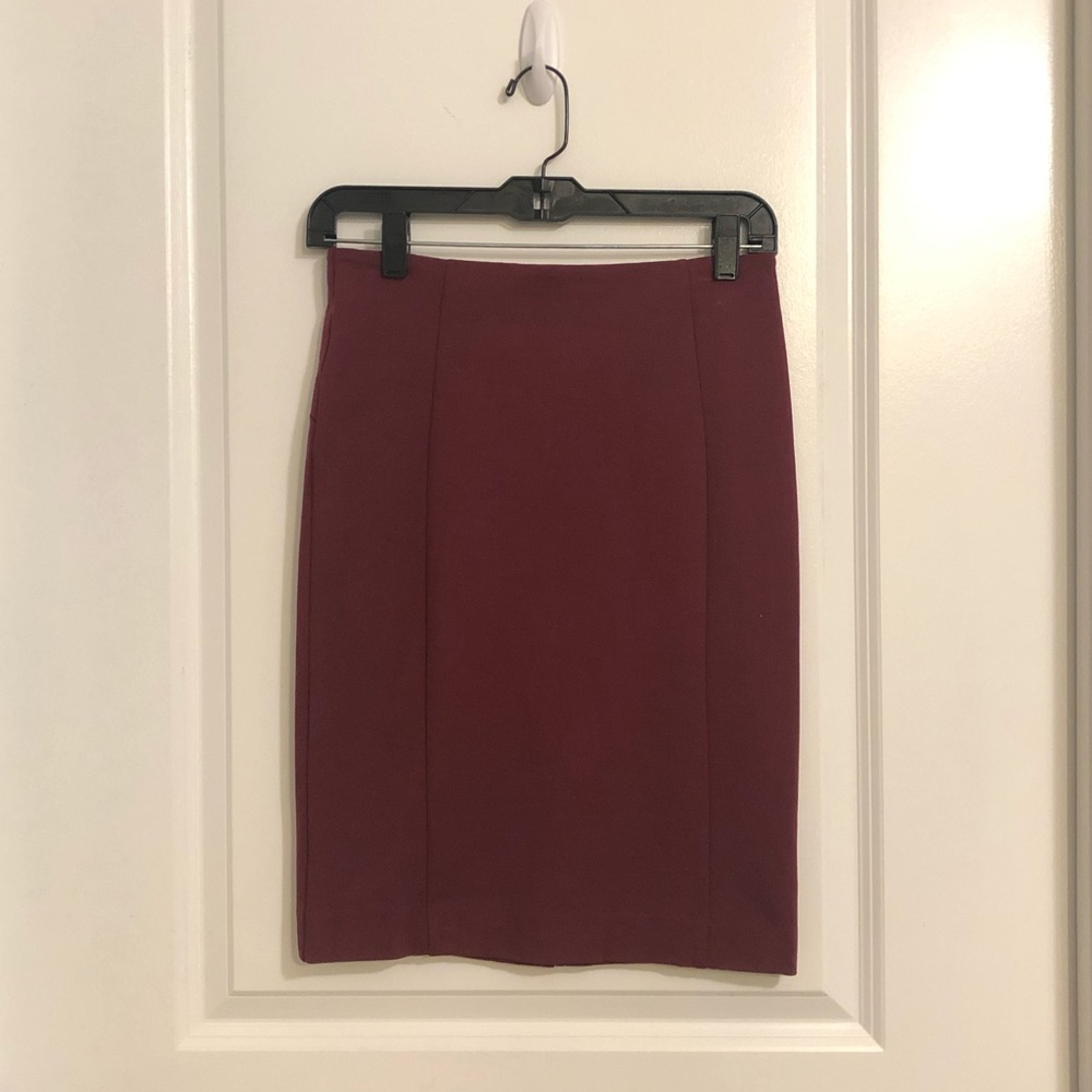 Ann Taylor petite burgundy skirt